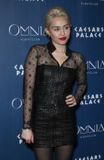 MILEY CYRUS at Omnia Nightclub at Caesars Palace in Las Vegas