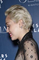 MILEY CYRUS at Omnia Nightclub at Caesars Palace in Las Vegas