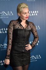 MILEY CYRUS at Omnia Nightclub at Caesars Palace in Las Vegas