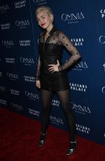 MILEY CYRUS at Omnia Nightclub at Caesars Palace in Las Vegas