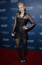 MILEY CYRUS at Omnia Nightclub at Caesars Palace in Las Vegas