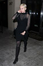 MILEY CYRUS Leaves Palm Restaurant in Beverly Hills