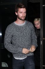 MILEY CYRUS Leaves Palm Restaurant in Beverly Hills
