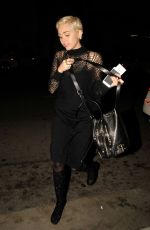 MILEY CYRUS Leaves Palm Restaurant in Beverly Hills
