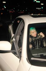MILEY CYRUS Leaves Palm Restaurant in Beverly Hills