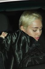 MILEY CYRUS Leaves Palm Restaurant in Beverly Hills