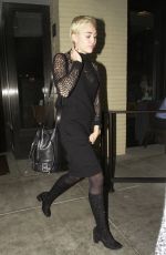 MILEY CYRUS Leaves Palm Restaurant in Beverly Hills