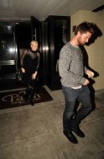 MILEY CYRUS Leaves Palm Restaurant in Beverly Hills