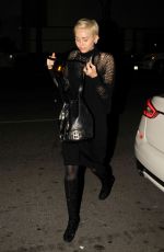 MILEY CYRUS Leaves Palm Restaurant in Beverly Hills