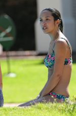 MYLEENE KLASS in Bikini at a Pool in South Africa