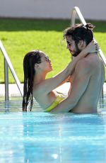 MYLEENE KLASS in Bikini at a Pool in South Africa