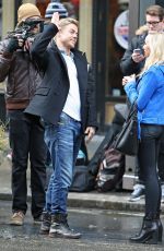 NASTIA LIUKIN Filming at Times Square in New York