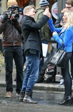 NASTIA LIUKIN Filming at Times Square in New York