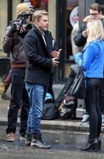 NASTIA LIUKIN Filming at Times Square in New York