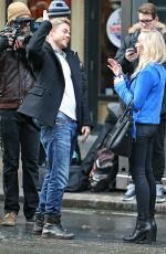 NASTIA LIUKIN Filming at Times Square in New York
