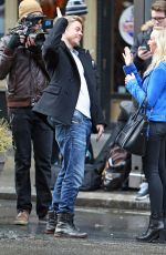 NASTIA LIUKIN Filming at Times Square in New York