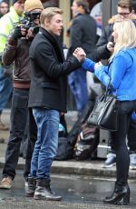 NASTIA LIUKIN Filming at Times Square in New York
