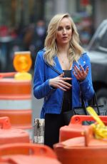 NASTIA LIUKIN Filming at Times Square in New York