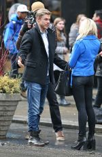 NASTIA LIUKIN Filming at Times Square in New York