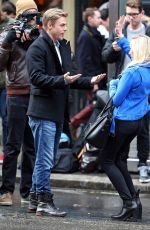 NASTIA LIUKIN Filming at Times Square in New York