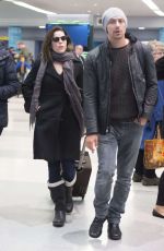 NEVE CAMPBELL Arrives at JFK Airport in New York