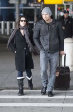 NEVE CAMPBELL Arrives at JFK Airport in New York