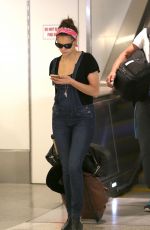 NINA DOBREV at LAX Airport in Los Angeles