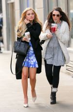 OLIVIA HOLT Leaves Starbucks in New York