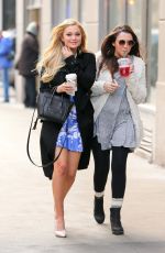 OLIVIA HOLT Leaves Starbucks in New York