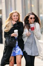 OLIVIA HOLT Leaves Starbucks in New York