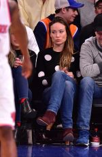 OLIVIA WILDE at New York Nnicks vs. Los Angeles Clippers Game in New York
