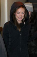 OLIVIA WILDE Leaves Daily Show Studio in New York