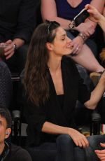 PHOEBE TONKIN and and Paul Wesley at LA Lakers Game