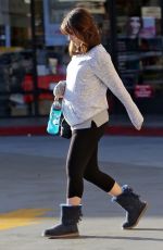 Pregnant ZOOEY DESCHANEL Leaves a Gym in Los Angeles