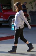 Pregnant ZOOEY DESCHANEL Leaves a Gym in Los Angeles