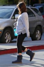 Pregnant ZOOEY DESCHANEL Leaves a Gym in Los Angeles
