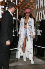 RIHANNA at Her Fashion Line Launch in New York