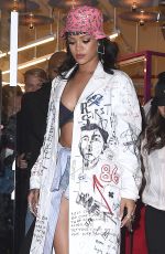 RIHANNA at Her Fashion Line Launch in New York