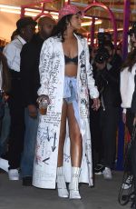 RIHANNA at Her Fashion Line Launch in New York