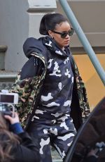 RIHANNA at the Hanson Fitness in New York