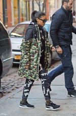 RIHANNA at the Hanson Fitness in New York