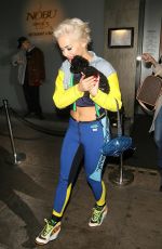RITA ORA in Tights Out and About in London