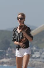 ROSIE HUNTINGTON-WHITELEY on the Beach in Malibu
