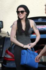 RUMER WILLIS in Tights Arrives at DWTS Rehearsals in Hollywood 1403