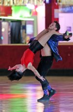 RUMER WILLIS Roller Skating on the Set of DWTS in Los Angeles