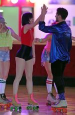 RUMER WILLIS Roller Skating on the Set of DWTS in Los Angeles