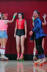 RUMER WILLIS Roller Skating on the Set of DWTS in Los Angeles