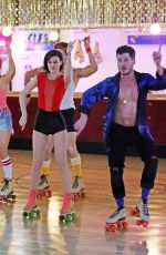 RUMER WILLIS Roller Skating on the Set of DWTS in Los Angeles