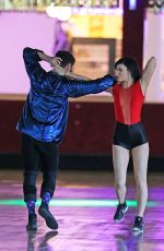 RUMER WILLIS Roller Skating on the Set of DWTS in Los Angeles