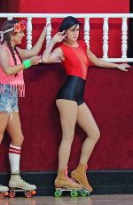 RUMER WILLIS Roller Skating on the Set of DWTS in Los Angeles